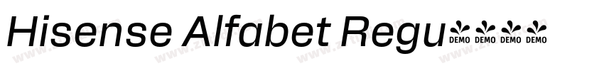 Hisense Alfabet Regu字体转换